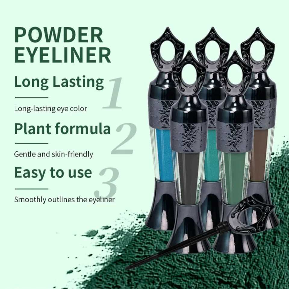 Waterproof Powder Eyeliner Long Wearing Smudge Resistant Vegan Formula Natural Ingredients Easy ApplicationL251024