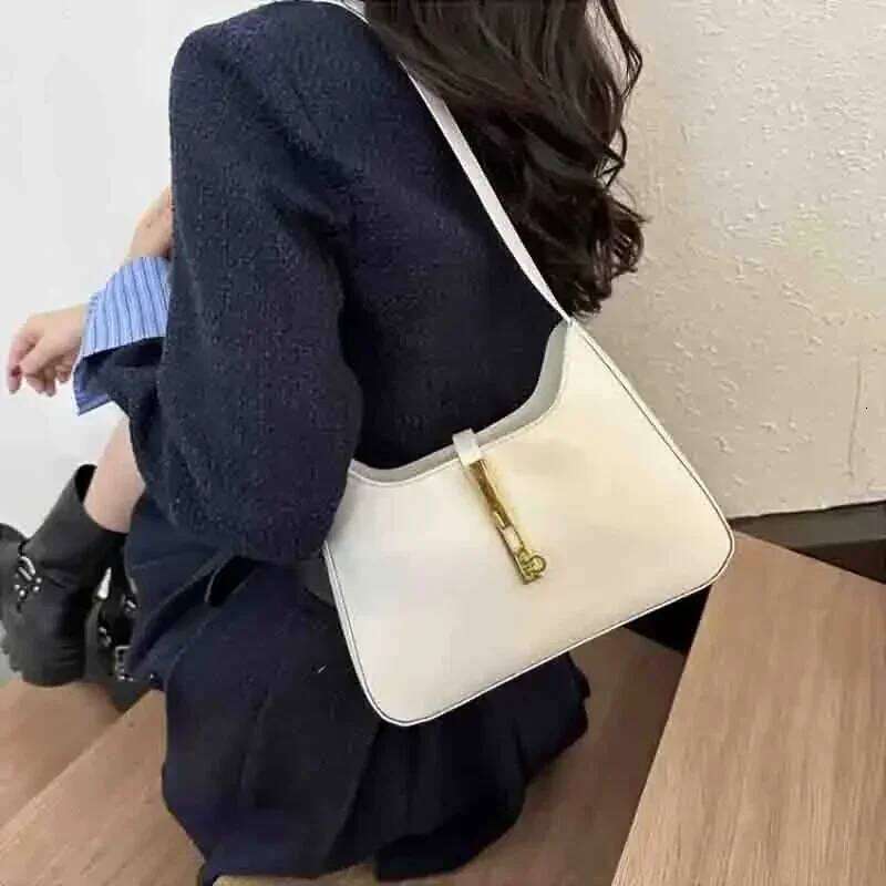 PU Leather Shoulder Bag For Women Casual Solid Color Design Handbags Brand Purse 2025 Fashion Shopper Clutch Women's Bags