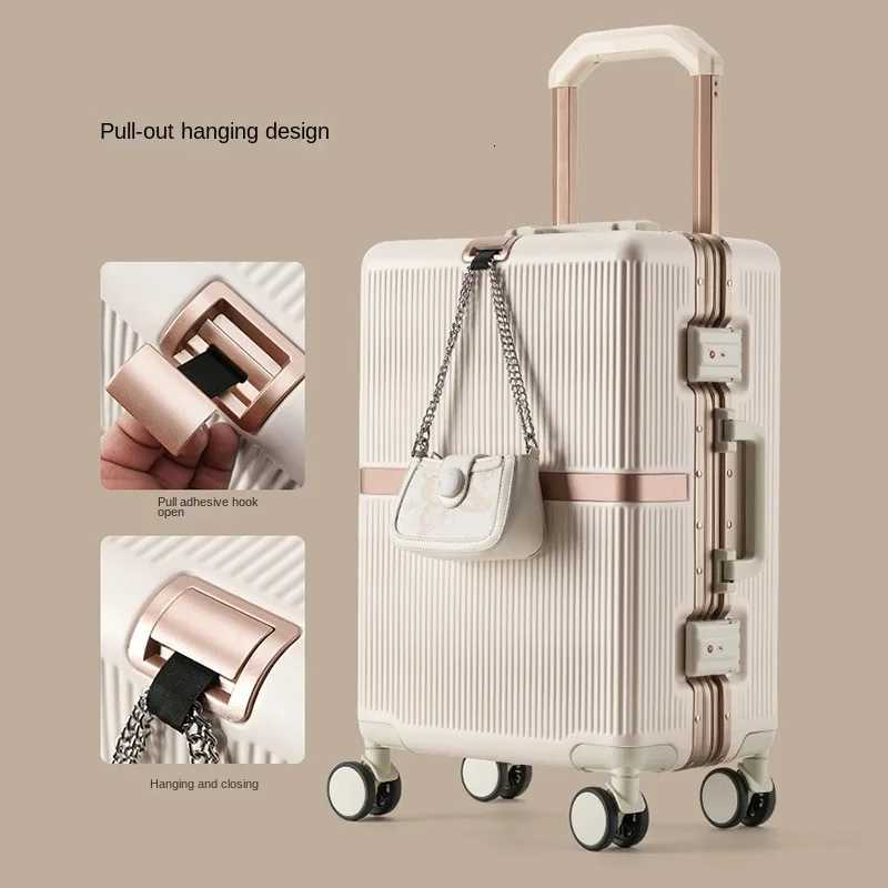 2025 New Luggage Carrier 20inch CarryOn Luggage with Aluminum Frame Large Capacity 28inch Combination Lock Suitcase UnisexW251024