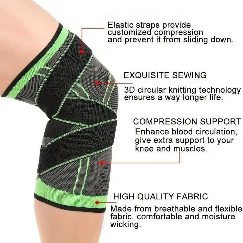 Band Compression Exercise Fitness Knee Pads Running Mountaineering Basketball Knee Pads Warm Nylon Sports Knee PadsW251024