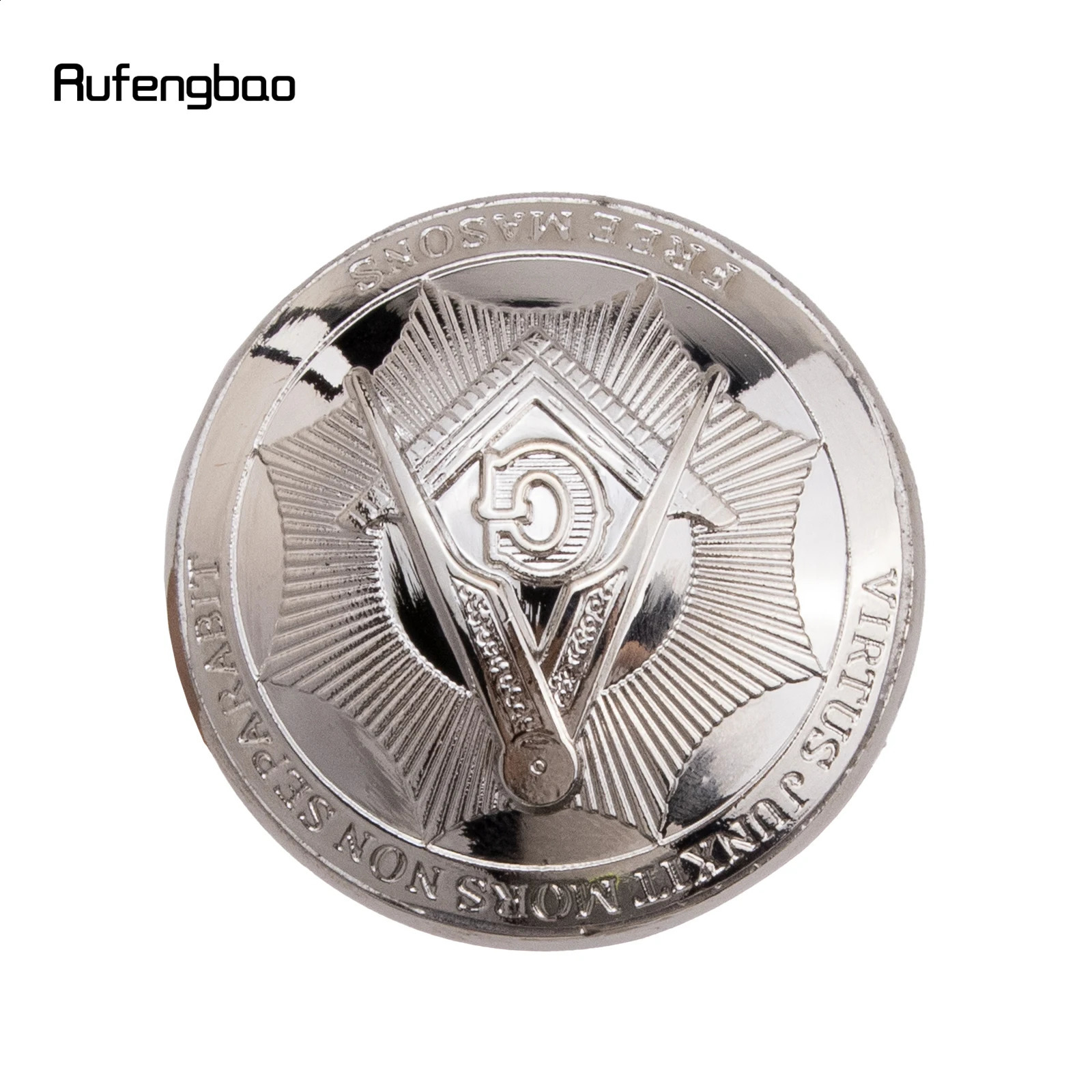 White Freemasonry Freemasons VG Totem Relief Walking Stick with Hidden Plate Self Defense Fashion Cane Cosplay Crosier 93cm 251022