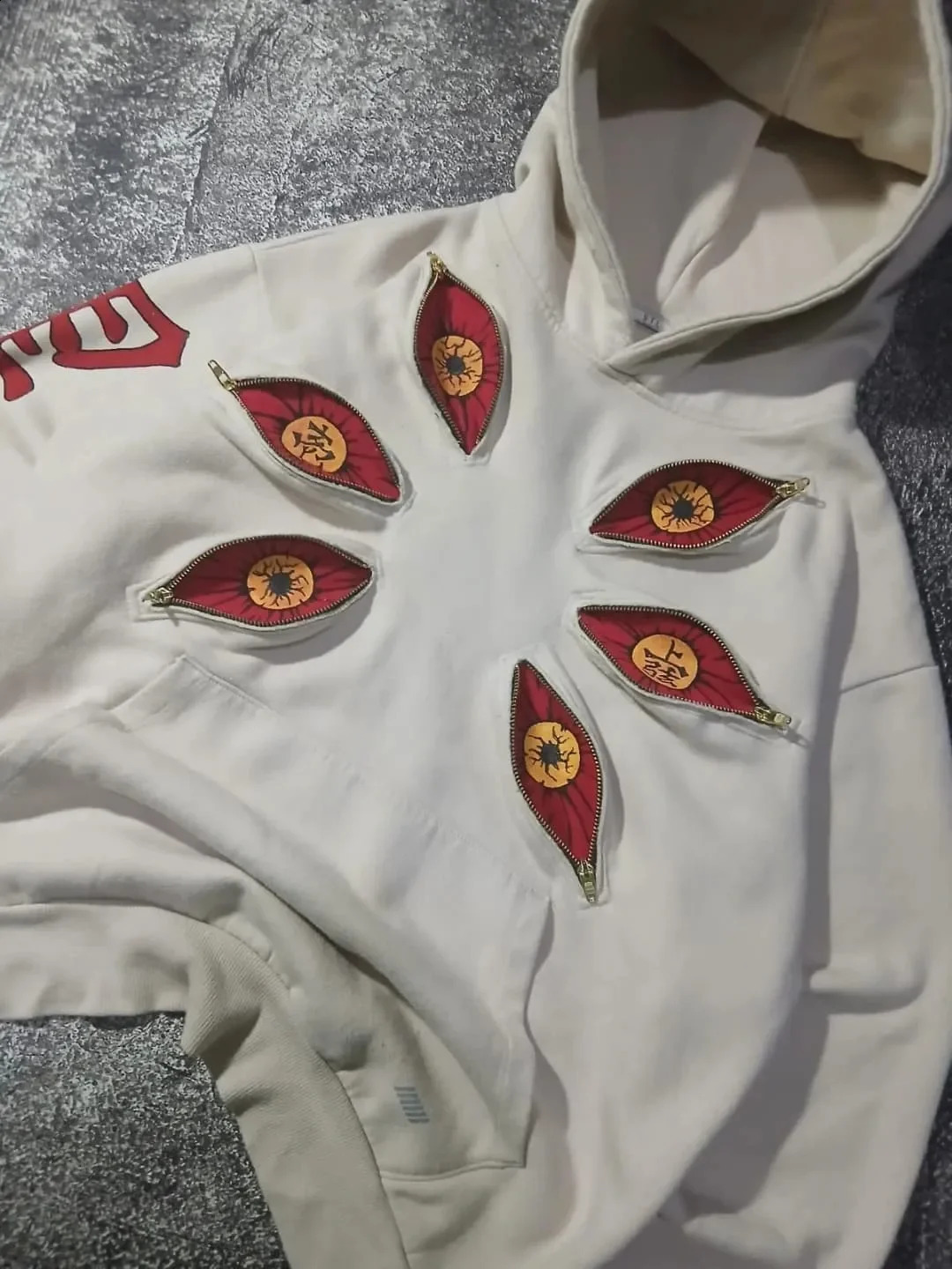 Gothic punk patch zipper pocket loose retro tie dye niche n hoodie Y2K fashion mens and womens trendy casual streetwear 251018