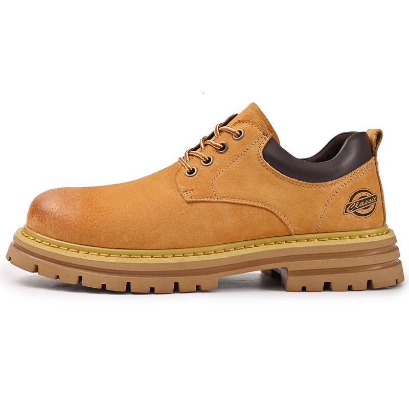 Paul Camel Men's Shoes 2026 New British-Style Footwear Genuine Leather Big Toe Low-Top Work & Casual Leather Martin Shoes for Daily Wear