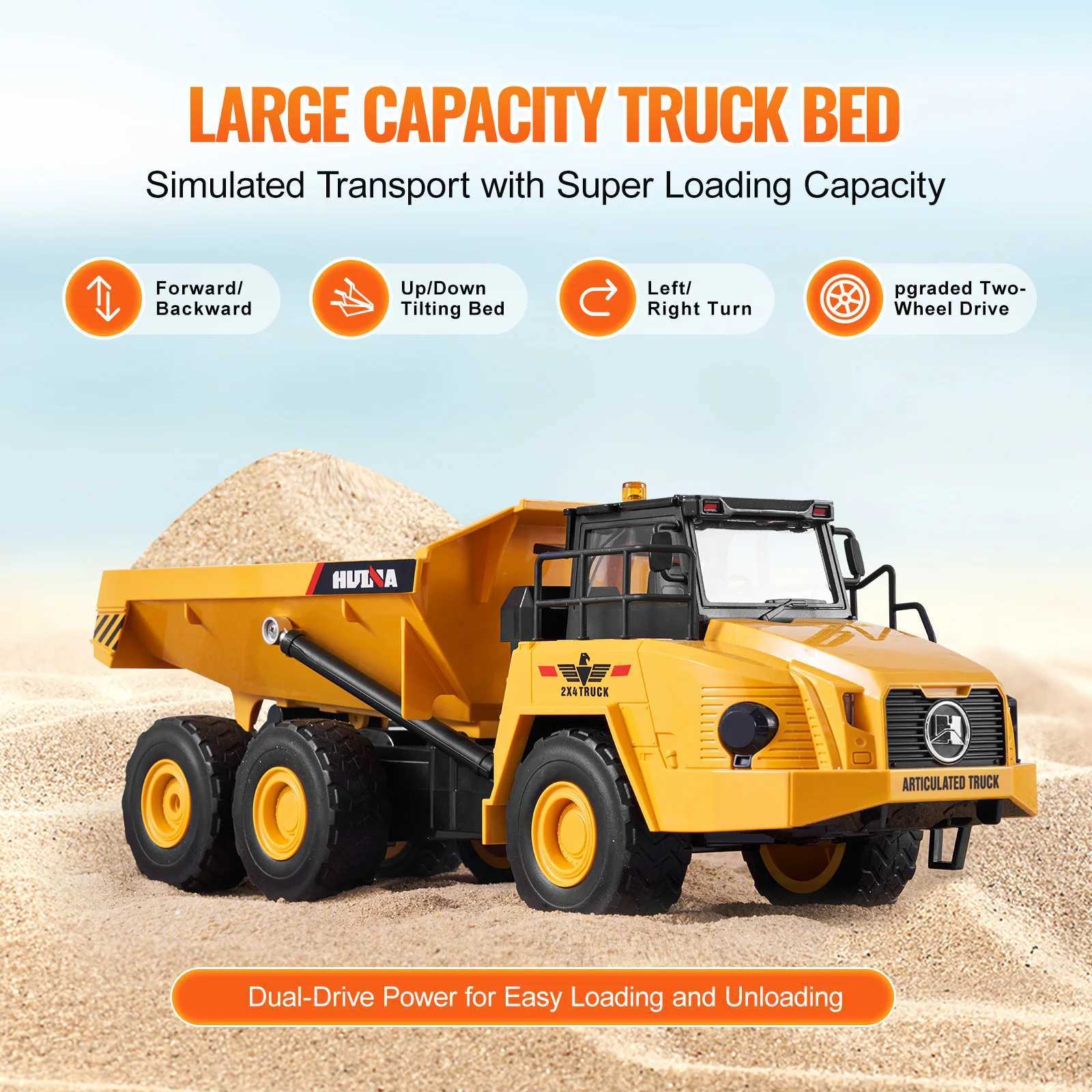 SucceBuy RC Dump Truck Remote Control Car Children Toys 11 Channel Electric Excavator Bulldozer for Kids Toddlers Birthday Gift W251114