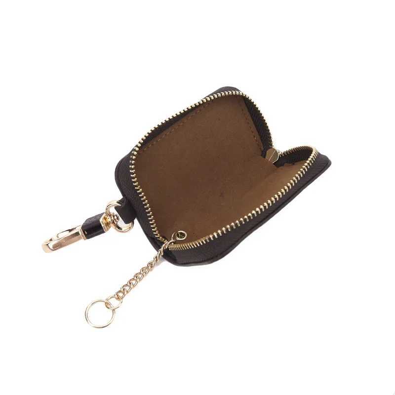 Lychee Pattern Leather Keychain Men Key Holder Organizer Pouch Split Car Key Wallet Women Housekeeper Car Key Case Card Keys Bag Z251023
