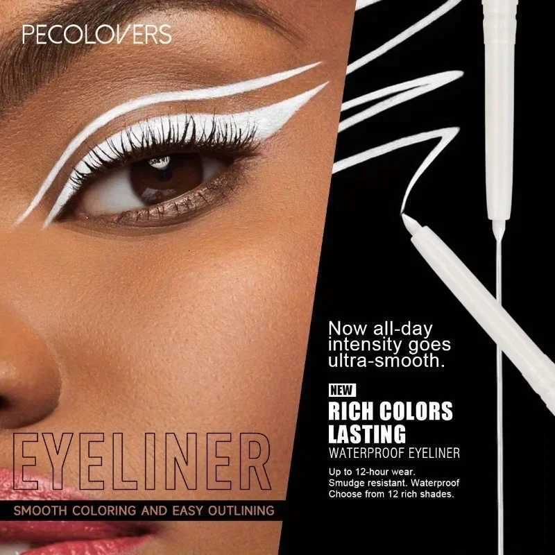 High Pigment Matte Eyeliner Gel Pencil Green Brown White Waterproof Lying Silkworm Pen Soft Eyeliner Lasting Shiny Eye MakeupL251024