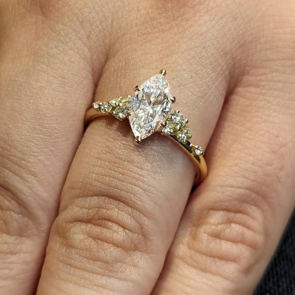 Fashion 1ct Rings 925 Silver D VVS1 Diamond Zircon Moissanite Jewelry Engagement Custom Ring for Girls