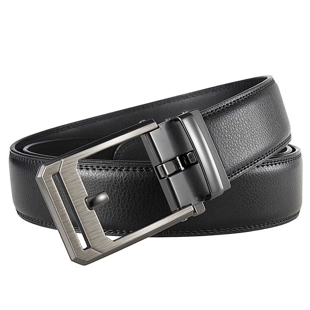 35cm Top Quality Genuine Leather Mens Automatic Buckle Belt Fashion Luxury Designer Male Belt Black White Mens Belts Casual W251024