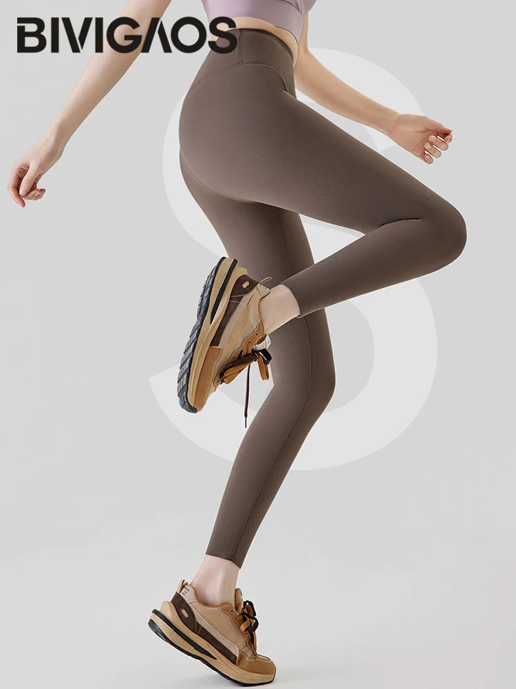 BIVIGAOS Autumn Rabbit Velvet Shark Leggings Women High Waist Thin Fleece Warm Leggings Winter Seamless Sport Casual Legging 251018