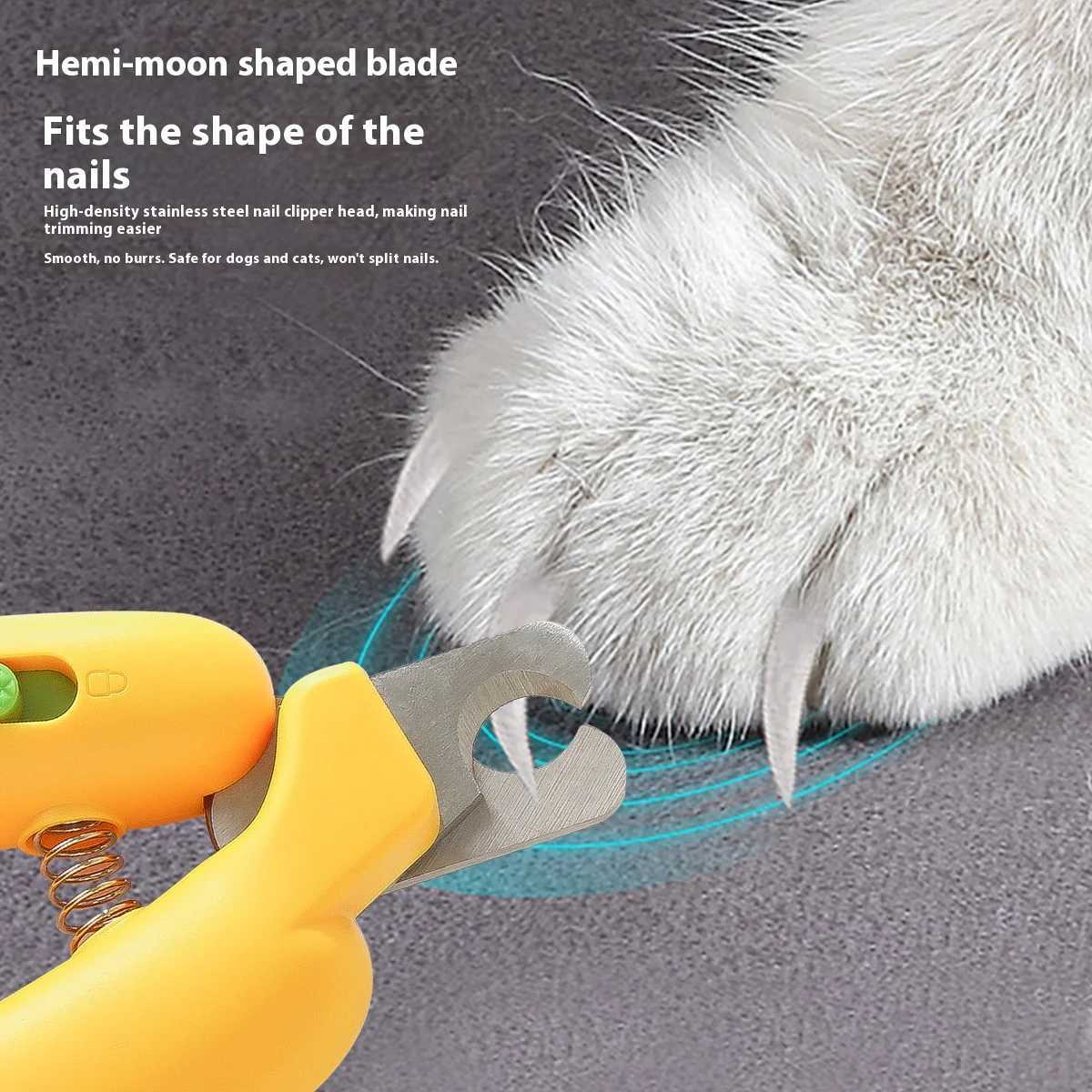 Banana Shape Pet Nail Clipper Safe Nail Trimmer for Cats Dogs Rabbits Small Pets Prevent Bleeding Professional Grooming Tool Z20251024