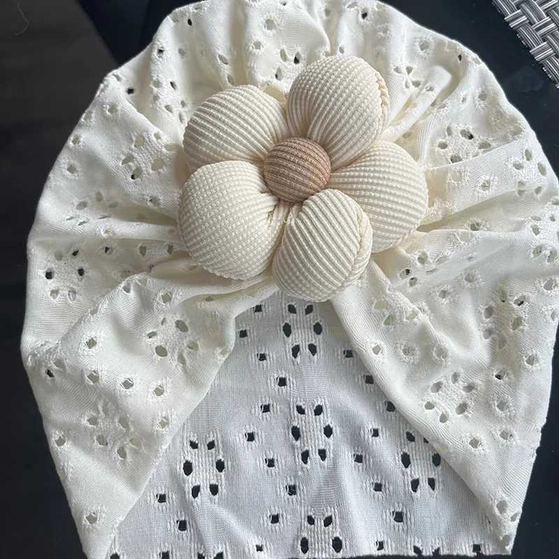 Baby Girl Hat Elastic Newborn Cap Spring Summer Turban Flower Baby Girls Hats Breathable Toddler Headwraps Hair AccessoriesL251024