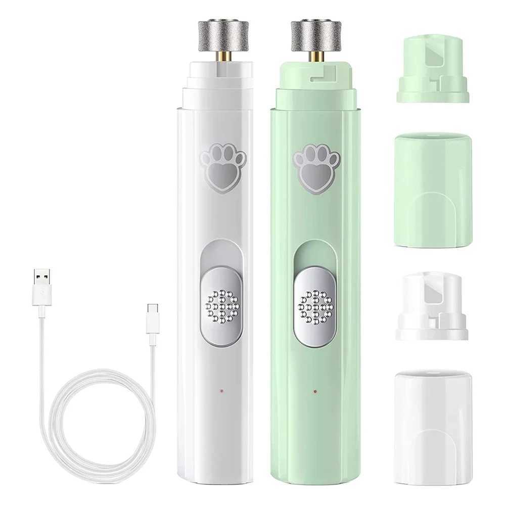 Electric Dog Nail Grinder Painless LED Light Pet Nail Grinder with Polisher Wheel 2Speed Pet Nail Clipper for Pet Paws Grooming Z20251024