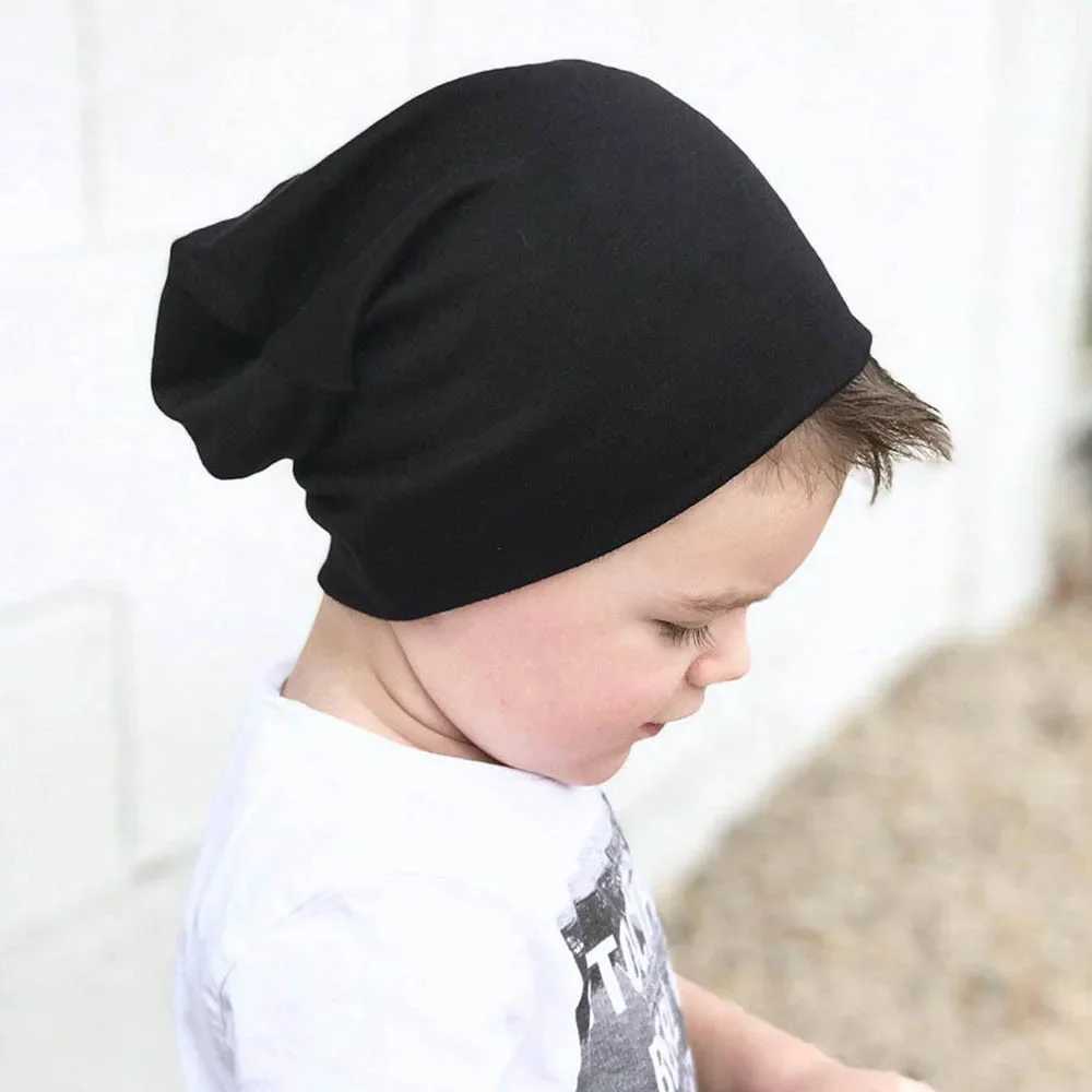 2pcs New Baby Hat Scarf Set Boys Girls Hip Hop Cap Autumn Winter Soft Elastic Beanie Hats Cotton Newborn Bonnet Warm AccessoriesL251024