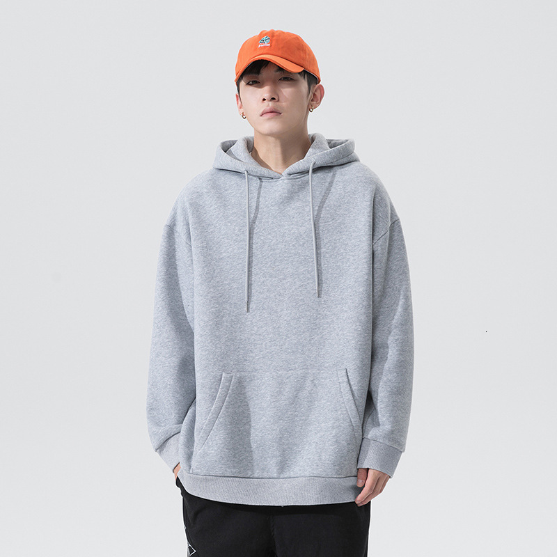 Men's Hooded Sweatshirt Hong Kong Designer Hoodie Jacket Tracksuit Men Polo Veste Coat Style Autumn Winter Fleece Lined Hoodie Men Gray Versatile
