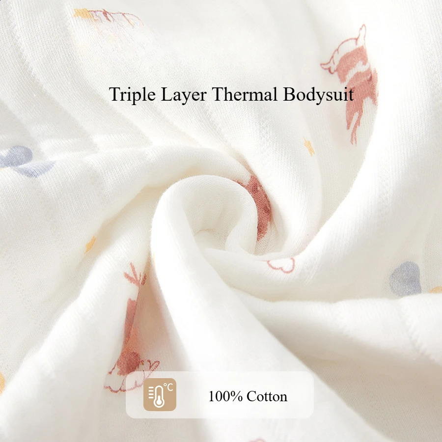 Baby Jumpsuit Clothes Winter Thickening 100 Cotton Boys Girls Cute Printed Bear Romper Infant Onesie Spring Trend 136912M 251023