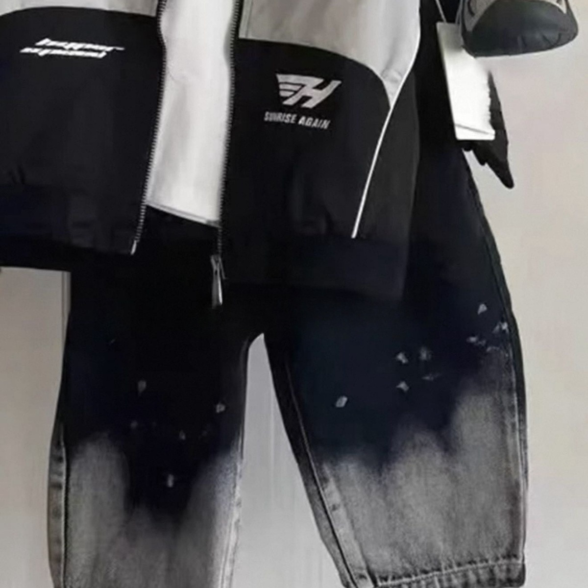 Free Shipping Boys Biker Jacket 2025, Edgy Style Autumn Outfit for Toddler and Youth Kids, Cool Jacket Set