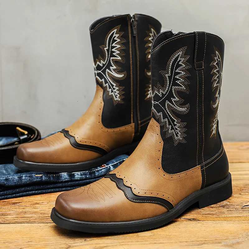 Mens high top boots autumn and winter new plus size outdoor casual boots fashion soft sole comfortable outdoor motorcycle boots W251024