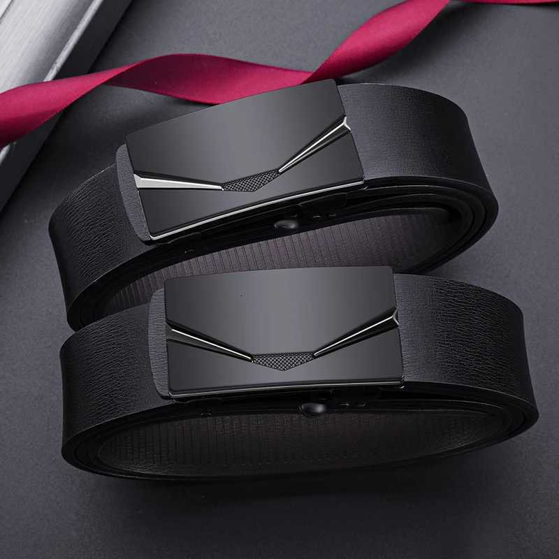 Highquality Alloy Automatic Buckle Mens Belt New Style Design Mens Business Belt Fashion Father Boyfriend Gifts W251024