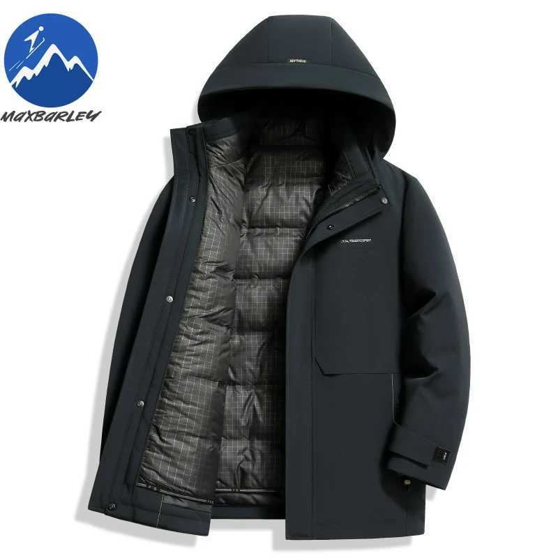 Maxbarley Men Down Jacket New Detachable Inner Layer Outdoor Working Lightweight Padded Jacket Casual Business Warm Winter Coat Z251024