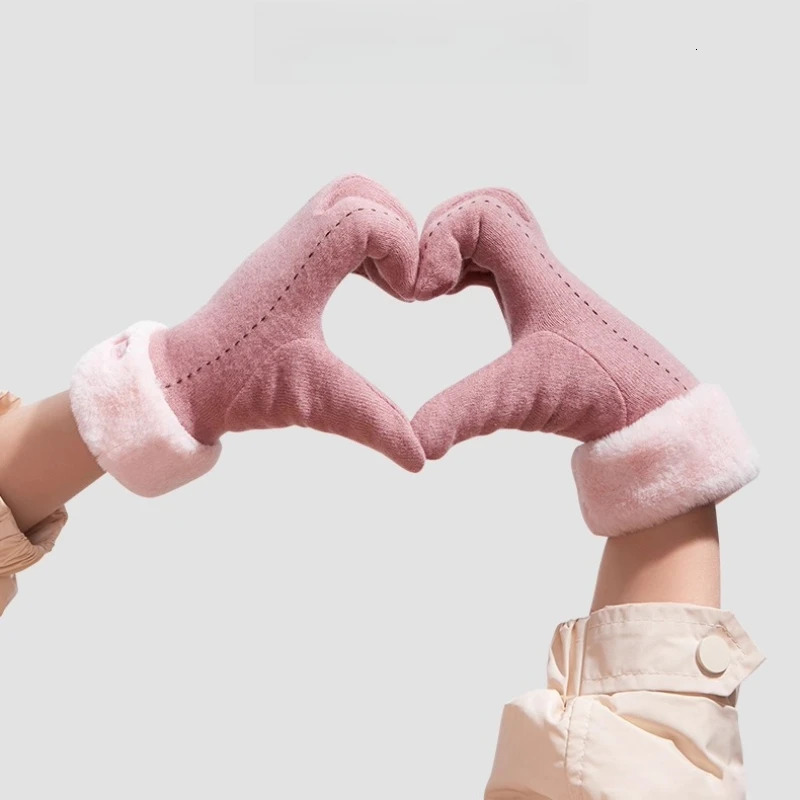 Keep Warm Winter Gloves Fleece Lined Biker Gloves Outdoors Windproof Touch Screen Guantes De Trabajo Hombre Hand Protection 251023