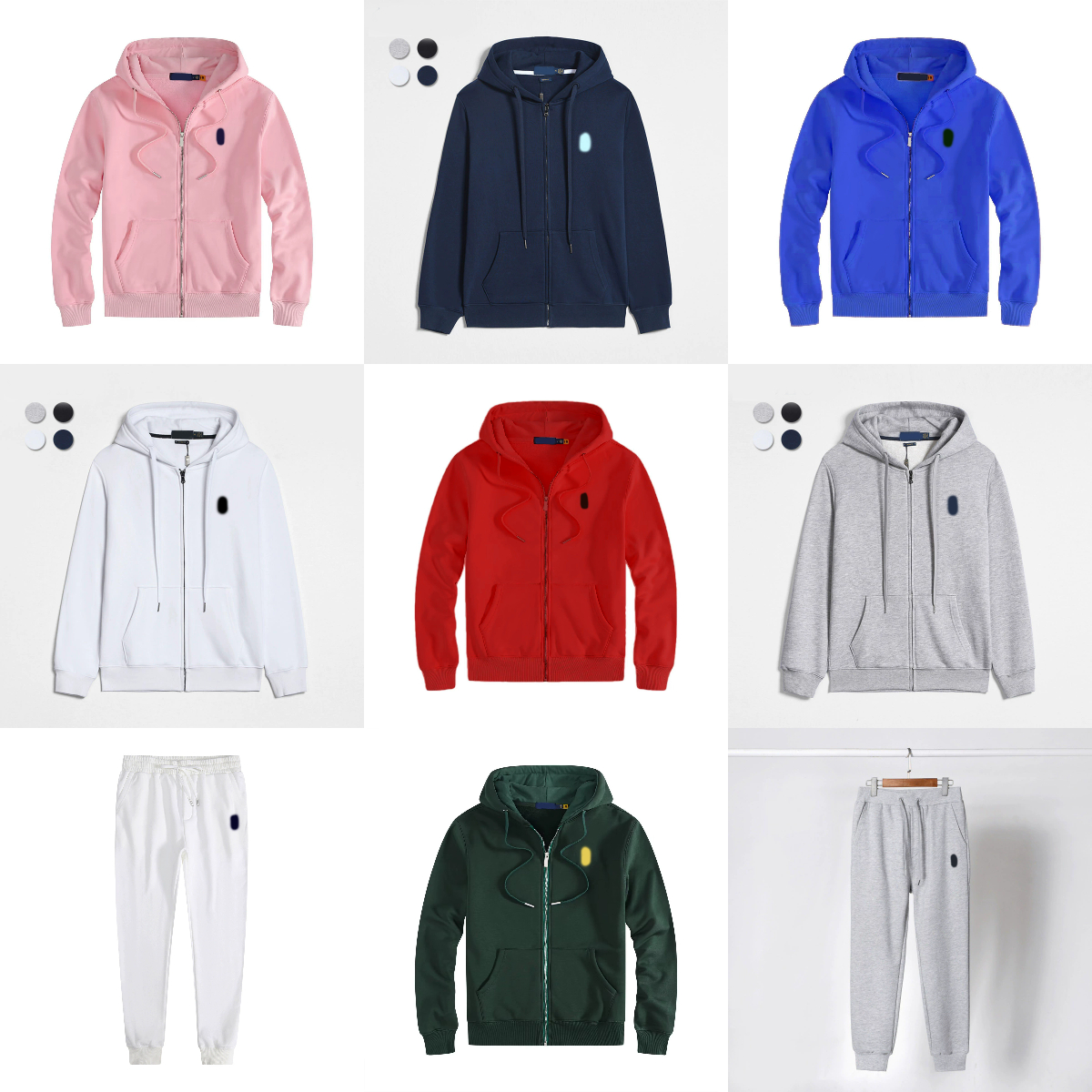 Men's Designer Embroidery Hoodies Suits Autumn Winter Sweatshirts Pants Womens Sportswear Set Fashionable Zipper Jackets Casual Sweatshirt 2 Piece