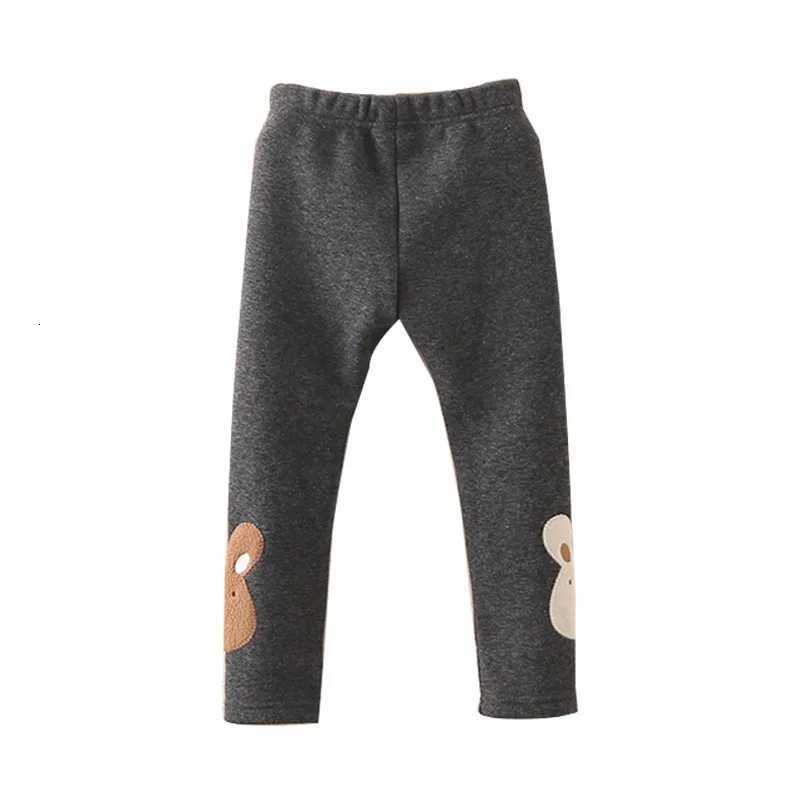 2023 Winter Warm 2 3 4 5 6 8 10 Years Children Cute Color Cartoon Patchwork Plus Velvet Thickening Leggings For Kids Baby GirlsT251024