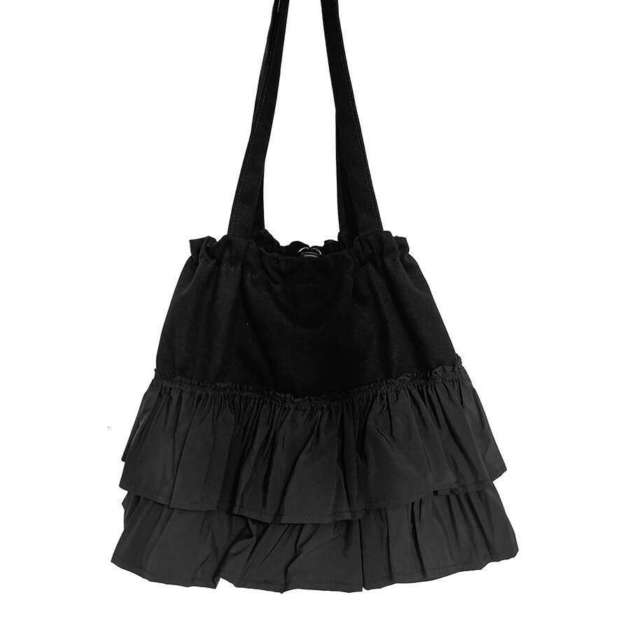 New Ruched Ruffle Commuter Style Tote High-End Large Capacity Women's Drawstring Niche Design Shoulder Bag For Women B5