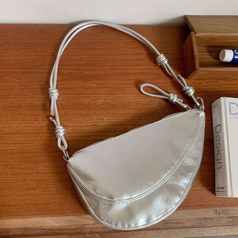 2025 New Niche Underarm for Women Summer High-end Fashion Baguette Casual Commuter PU Shoulder Bag