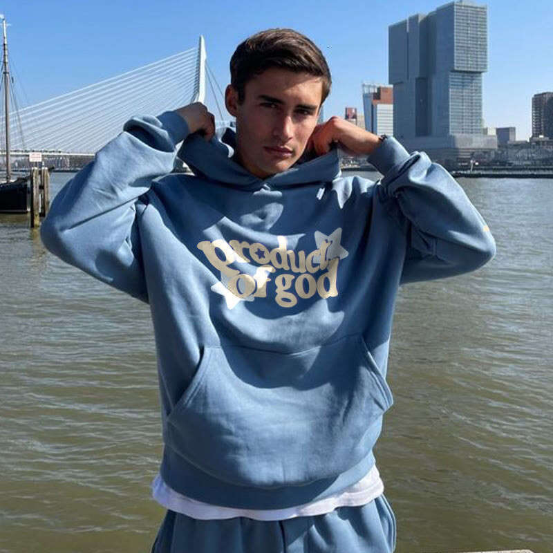 2025 Men's Fleece-Lined Sweatshirt with Letter Print, Kangaroo Pocket, Drawstring, and Printed Hoodie