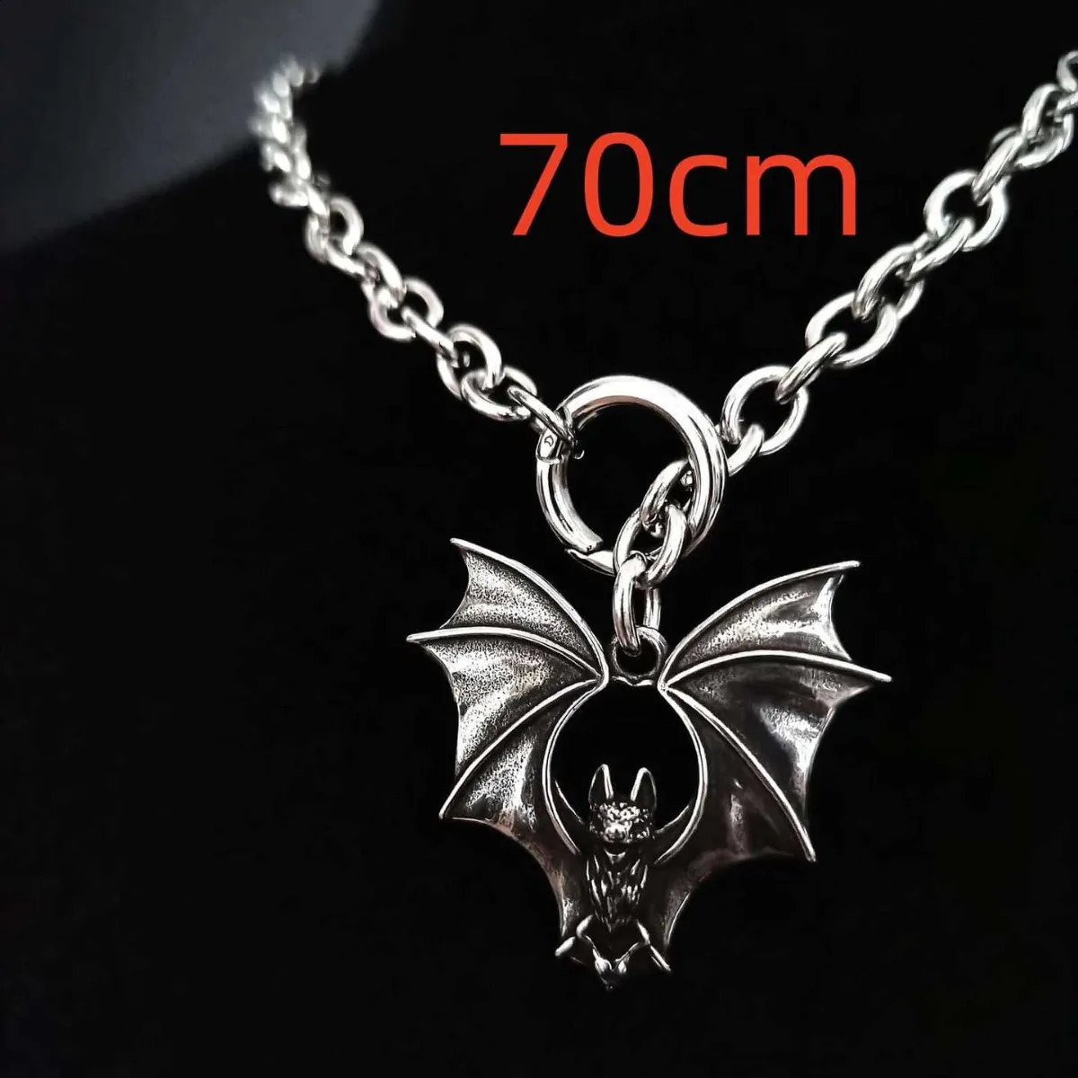 Punk stud necklace Gothic jewelry bat exaggeration hippie Y2k nightclub Oring sense TrendyChoker For Women Man 251023