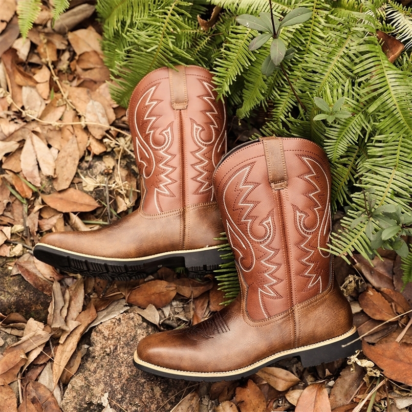 Mens creative pattern embroidered retro rope boots widetoed mens cowboy boots hightop riding 251023