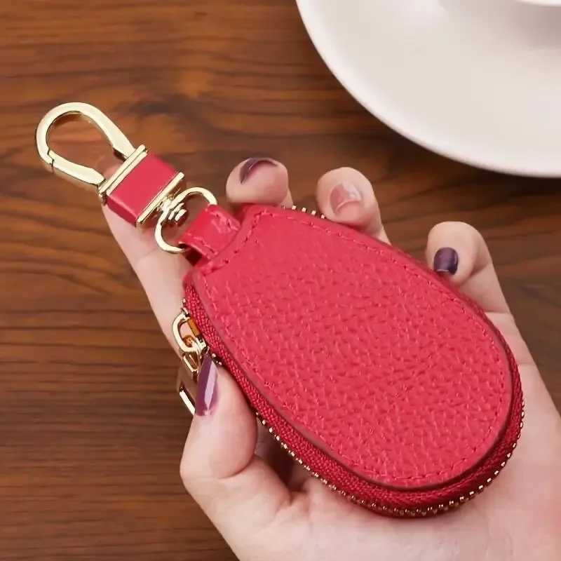 1PCS Leather Zipper Key Wallet Keychain Multifunctional Mini Purse Key Holder Case Z251023
