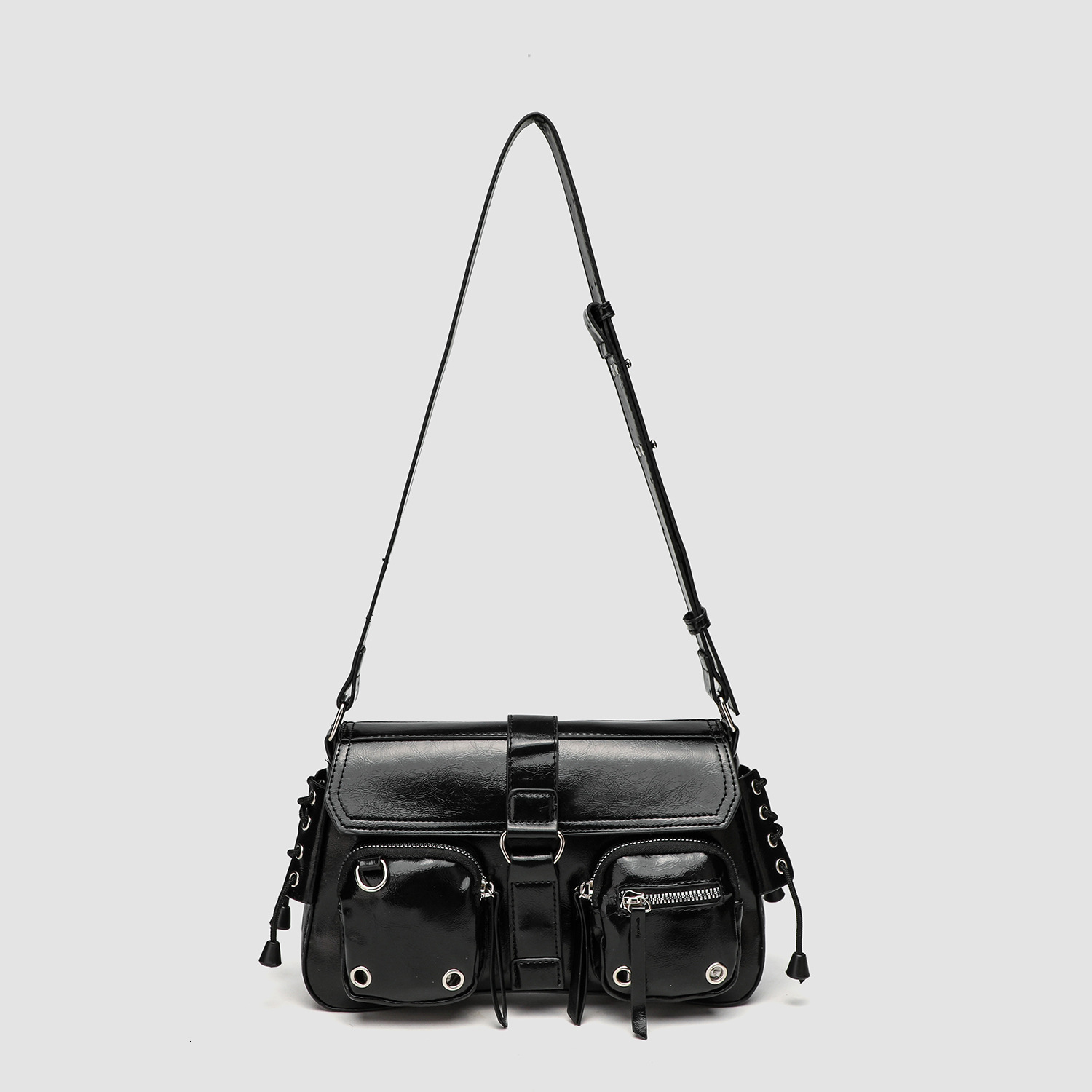 Luxury Brand Designer Bag 2025 New Motorcycle Style Sweet Cool Millennium Hot Girl Single Shoulder Underarm Bag Textured Versatile Niche Crossbody Bag