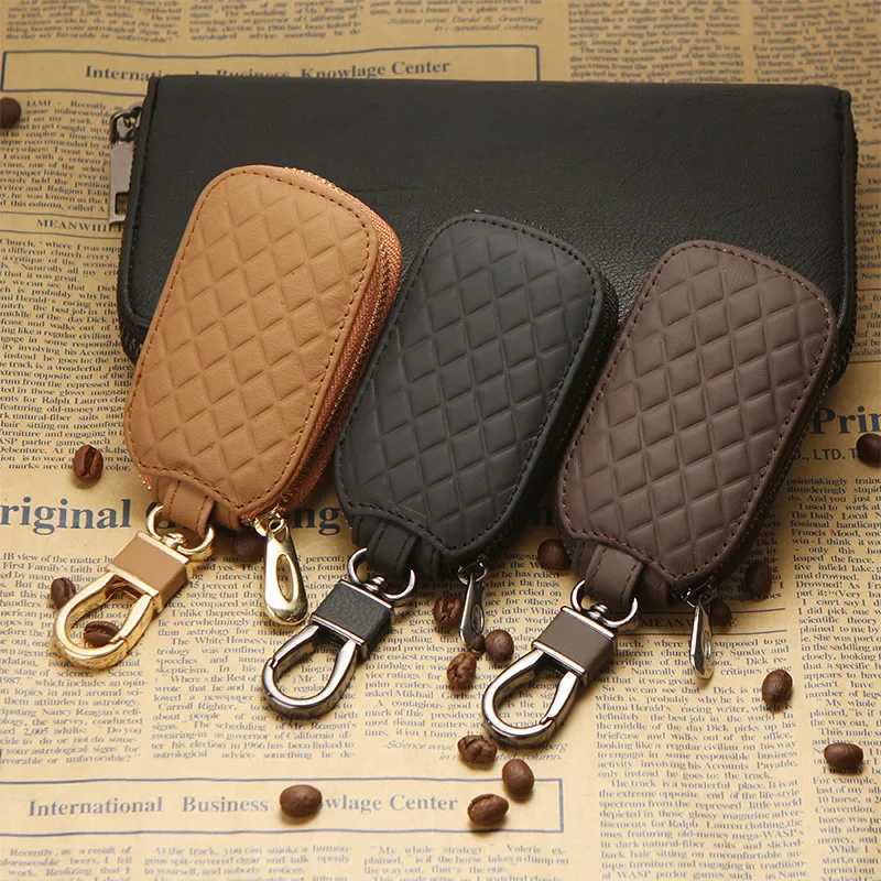 1Pcs Leather Key Holder Minimalist Keychain Case Wallet Key Storage Case Key Protector Largecapacity Multifunctional Key Pouch Z251023