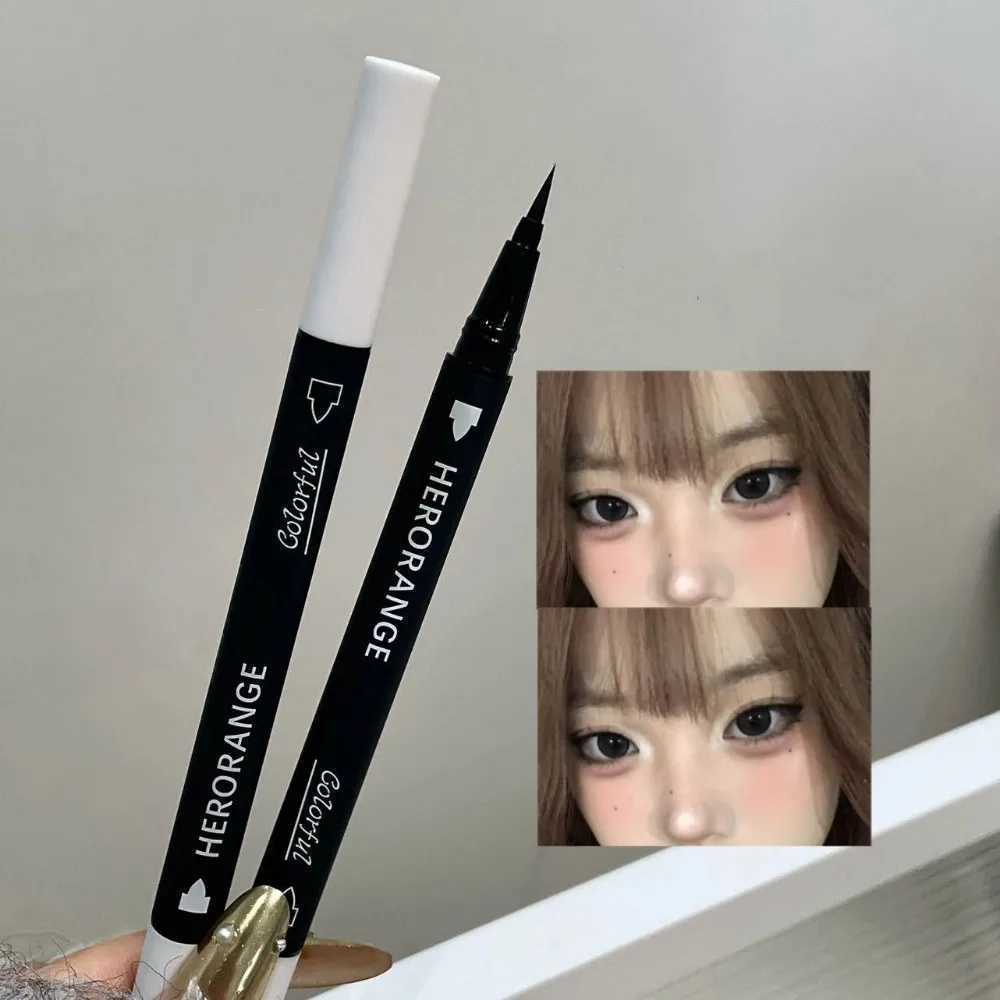 Pearlescent 2 in 1 Liquid Eyeliner Pen Waterproof Matte Glitter Brightening Highlighter White Blue Shimmer Eye Liner MakeupL251024