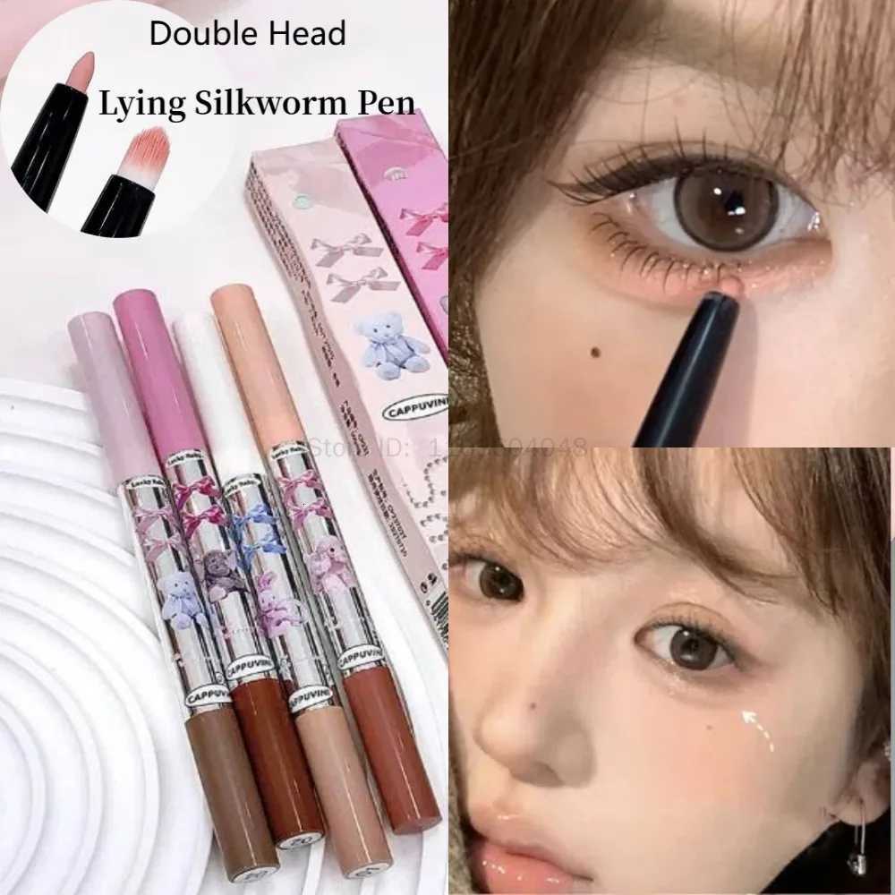 1pc Doublehead Lying Silkworm Pencil Natural Nonsmudge Matte Pearlescent Fine Flash Brightening Shadow Highlighting Pen MakeupL251024