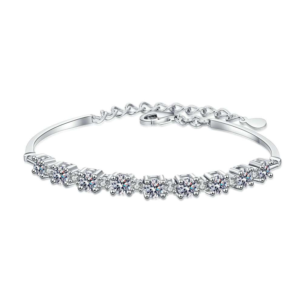 DHCollections-- S Sier Women's Dia-Inlaid Jewelry with D Color Moissanite Bracelet for Live Streaming