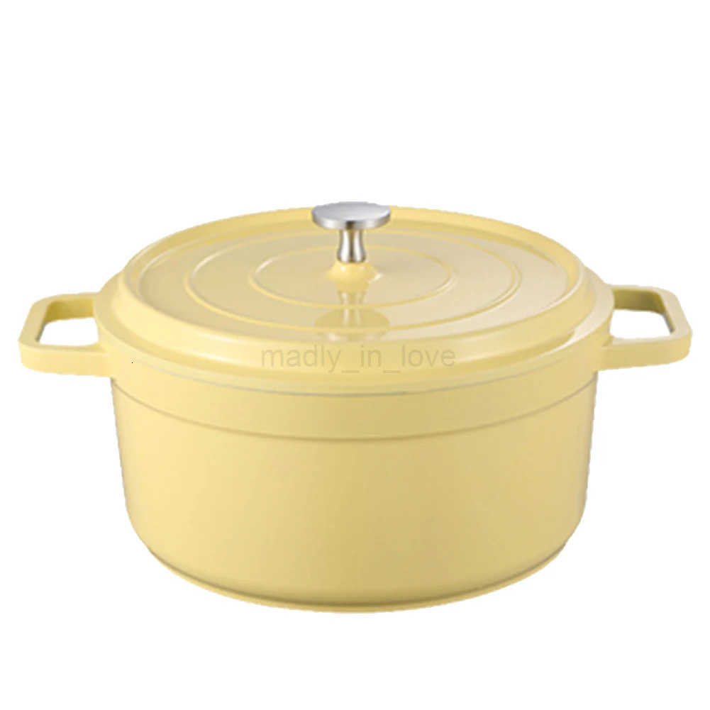 Enameled Cast Aluminum Dutch Oven with Lid Mini Cast Aluminum Pot Casserole Dutch Oven Cast Aluminum Pot Home Cooking Cookware M251024
