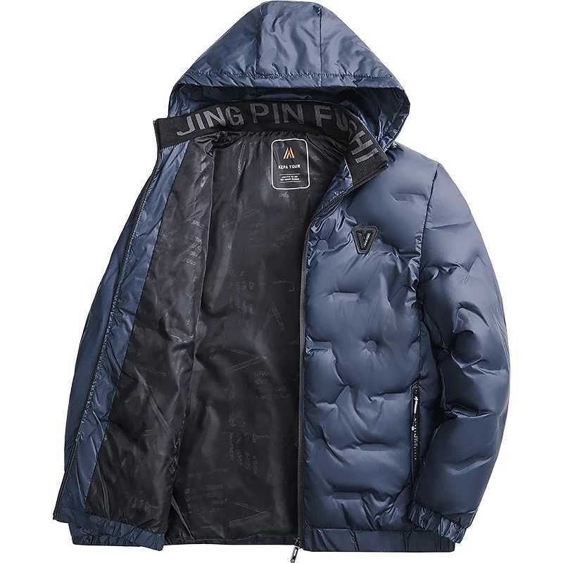 Male Warm Winter Fashion Brand Winter Jacket Men Hooded Parkas Men Warm Windproof Outerwear Male Casual Zipper Warm Jackets Mens Z251024