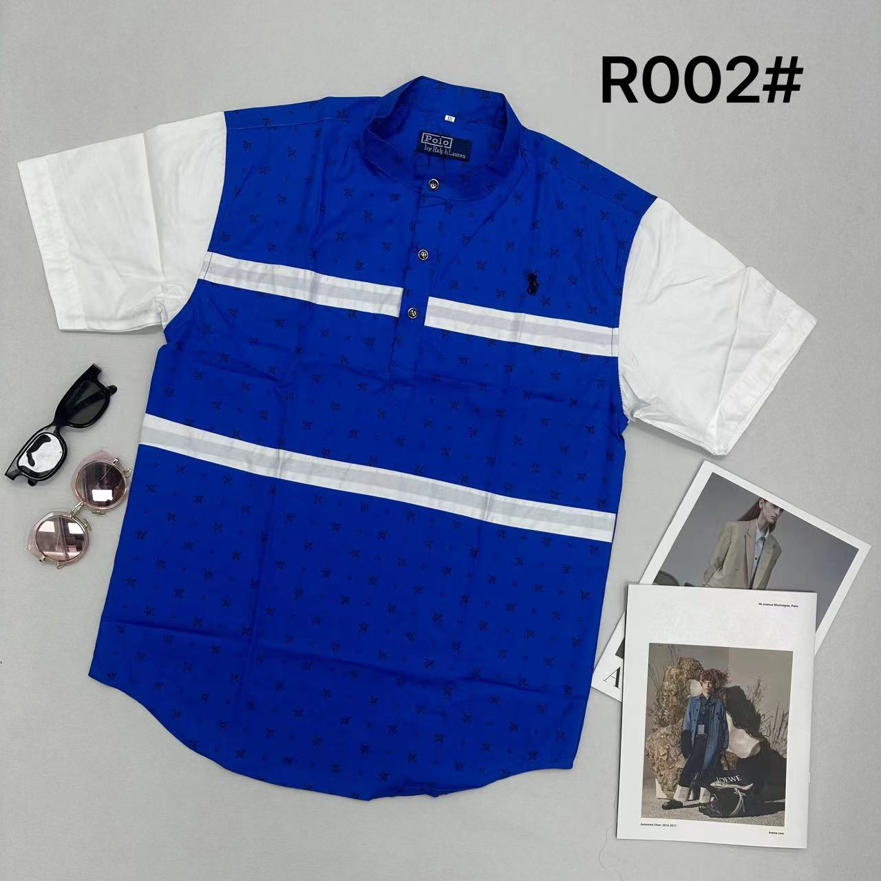 Men's Loose Fit Printed Cotton Shirt - 100% Cotton, Breathable & Casual, Stylish Printed Design for Daily & Vacation Wear(R002) - NO24