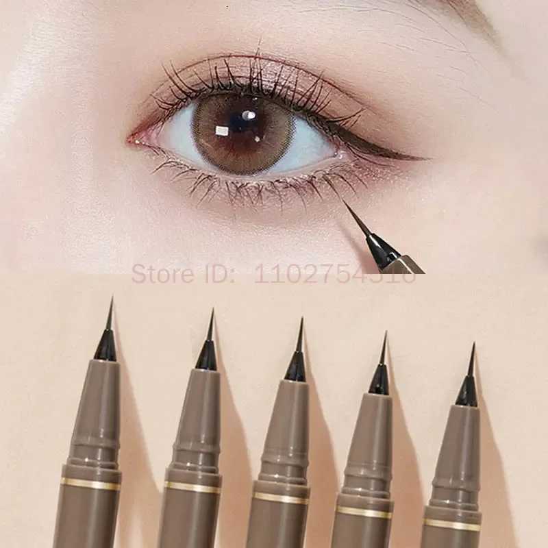 Ultra Thin Black Brown Lower Eyelash Eyeliner Pen Waterproof Lasting Smooth Lying Silkworm Eyes Liner Pencils Eye Makeup ToolsL251024