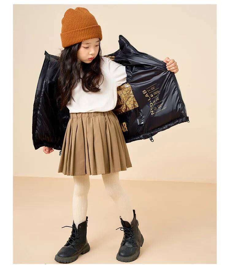 Children's Feather Winter New Parent-Child Clothing Duck Down Silk Boys And Girls Children Thickened Jacket