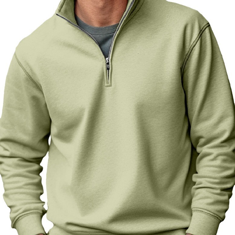 Amazon New Men's Sweatshirt Foreign Trade Designer Hoodie Jacket Tracksuit Men Polo Veste Coat Casual Zipper Stand Collar Thickened Fleece Solid 