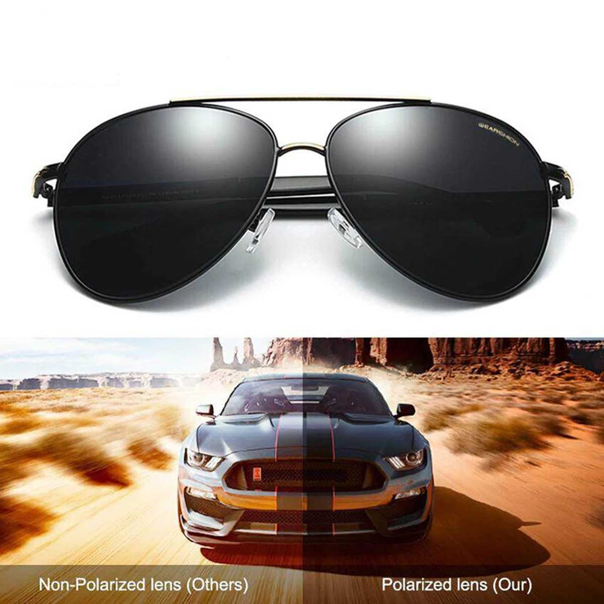 Shades Oversized Sunglasses for Mens Outdoor Sun Glasses 100 UV Protection Lightweight EyewearT251024