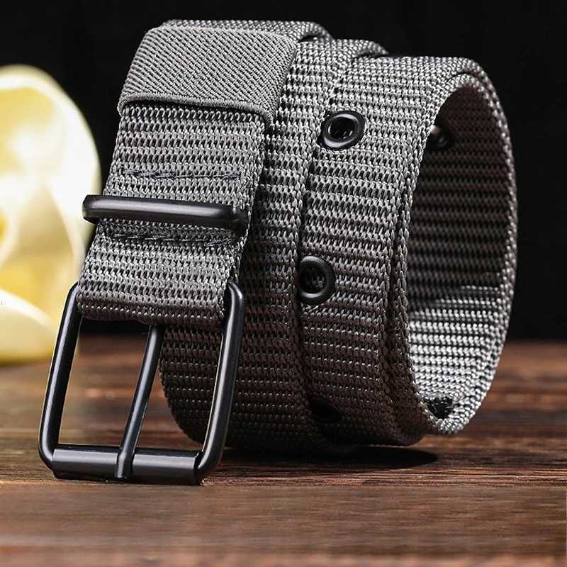 Unisex Canvas MultiHole Belt Needle Buckle Design KoreanStyle Versatile Jeans Belt for Students Youth W251024
