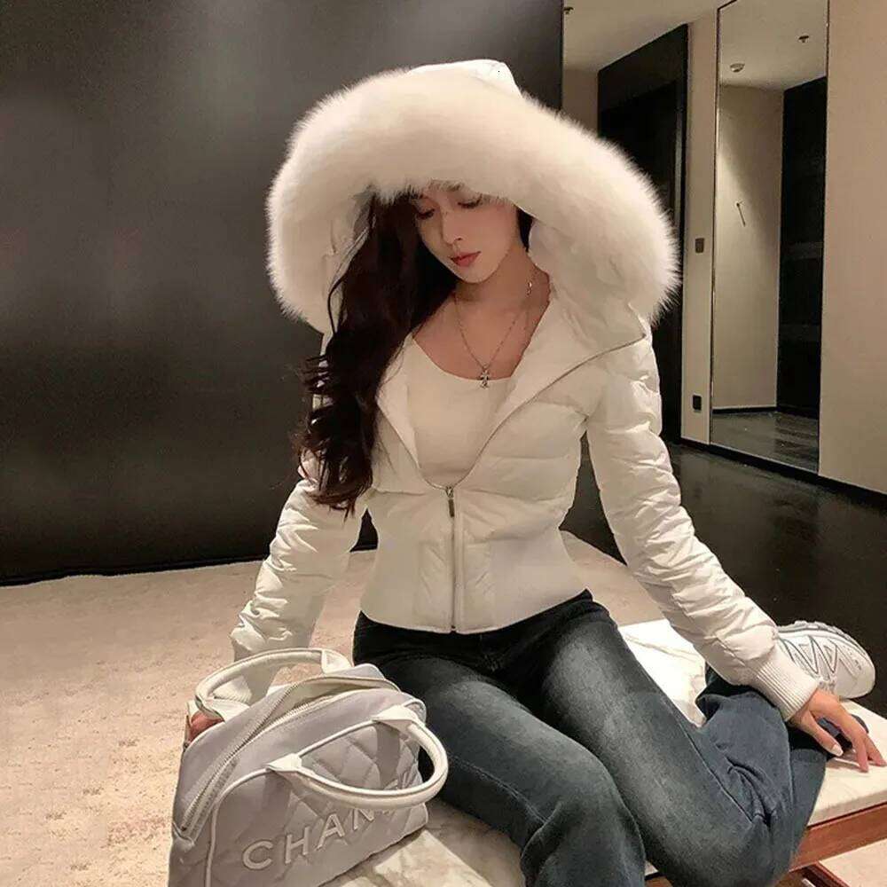Fashion Women Short Parkas Winter Clothes Solid Fur Hooded Puffer Jacket Thicken Warm Female Cotton Padded Coat Outwear
