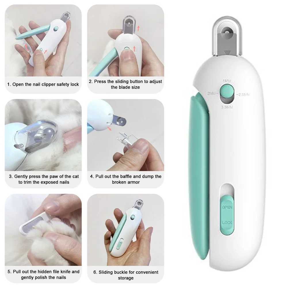 Professional Pet Cat Nail Clippers with Safety Lock Cat Dog Nail Clipper Cutter Pet Claw Trimmer Puppy Kitten Care Grooming Tool Z20251024