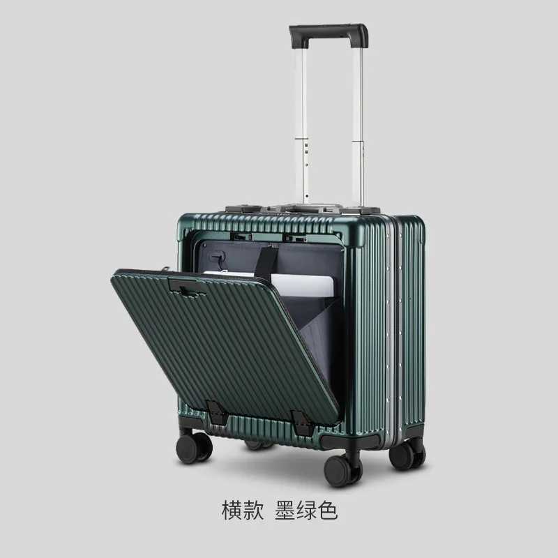 Side opening small short distance luggage business travel trolley 18 inch horizontal boarding password box Boarding CaseW251024