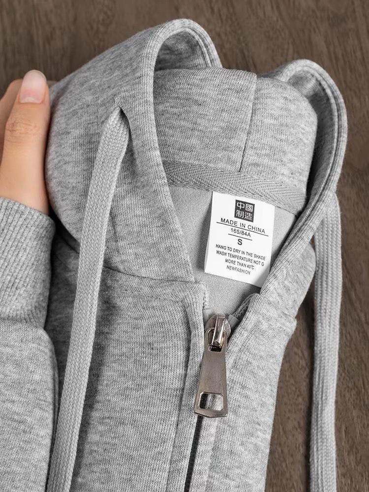 American Designer Hoodie Jacket Tracksuit Men Polo Veste Coat Style Casual! Heavy Zipper Cardigan Hooded Sweatshirt Solid Color Loose Versatile Casual