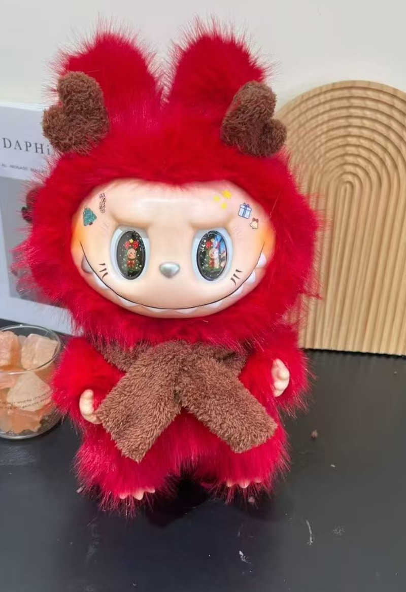 Labubu Christmas Edition 38cm Bubble Modified Toy Trendy Labubu Archangel Plush Doll Toy L251024